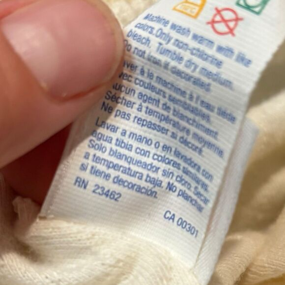 Vintage Buster Brown Toddler Pants 3T Quilted Ivory USA Made 80s 90s - Picture 6 of 7